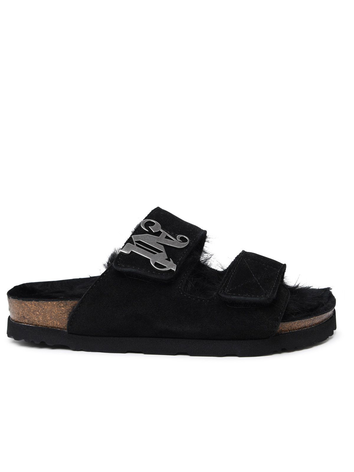 image of Palm Angels 'comfy' Black Suede Slippers, Women's (Size 6)