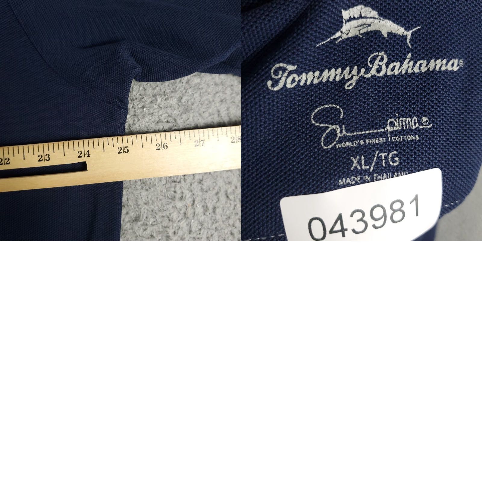 Tommy Bahama Tommy Bahama Polo Shirt Adult XL Blue Solid Short Sleeve Casual Mens Size US XL / EU 56 / 4 - 8 Thumbnail
