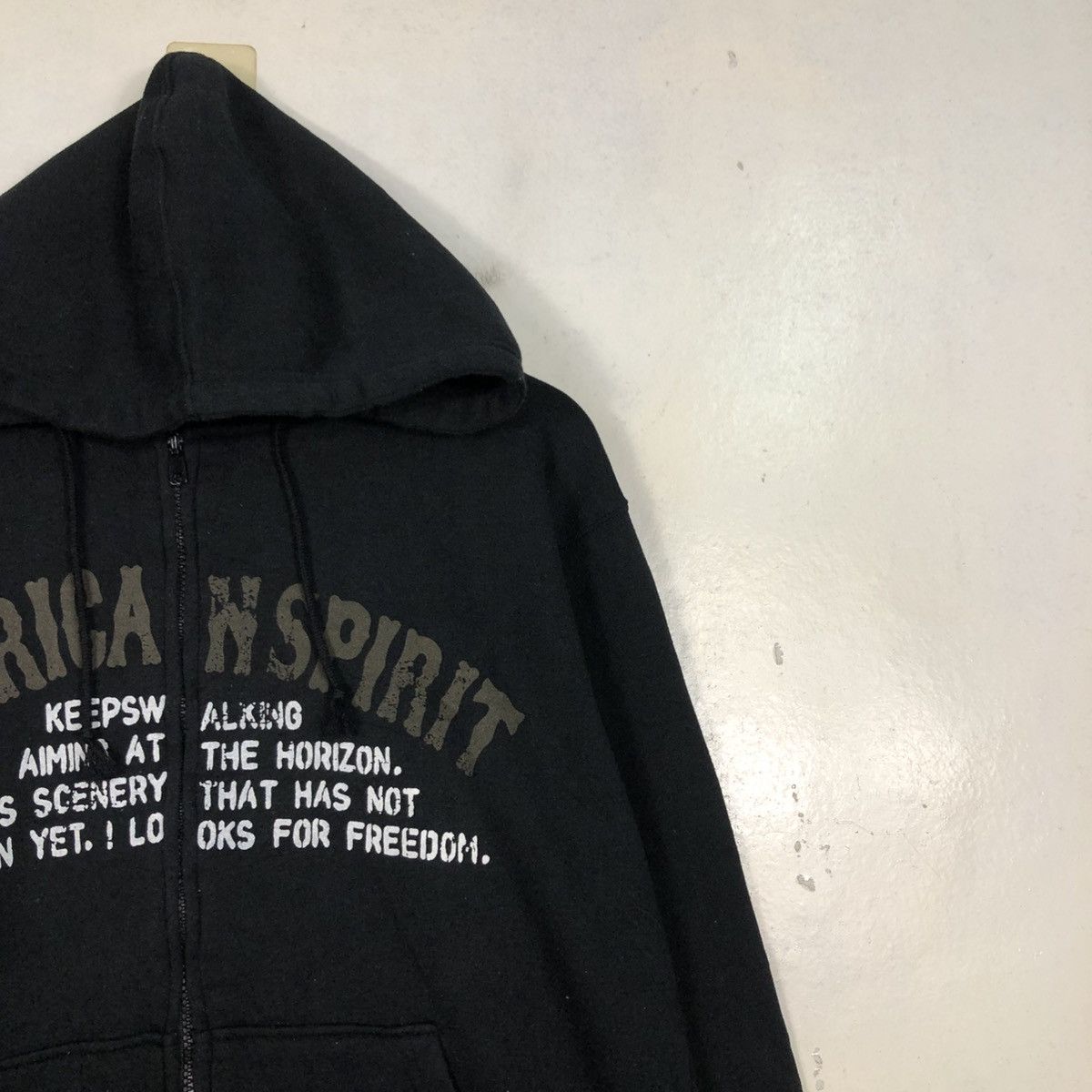 Japanese Brand 📌American Spirit Punk Design Zipper Hoodie Big Logo Size US L / EU 52-54 / 3 - 8 Thumbnail