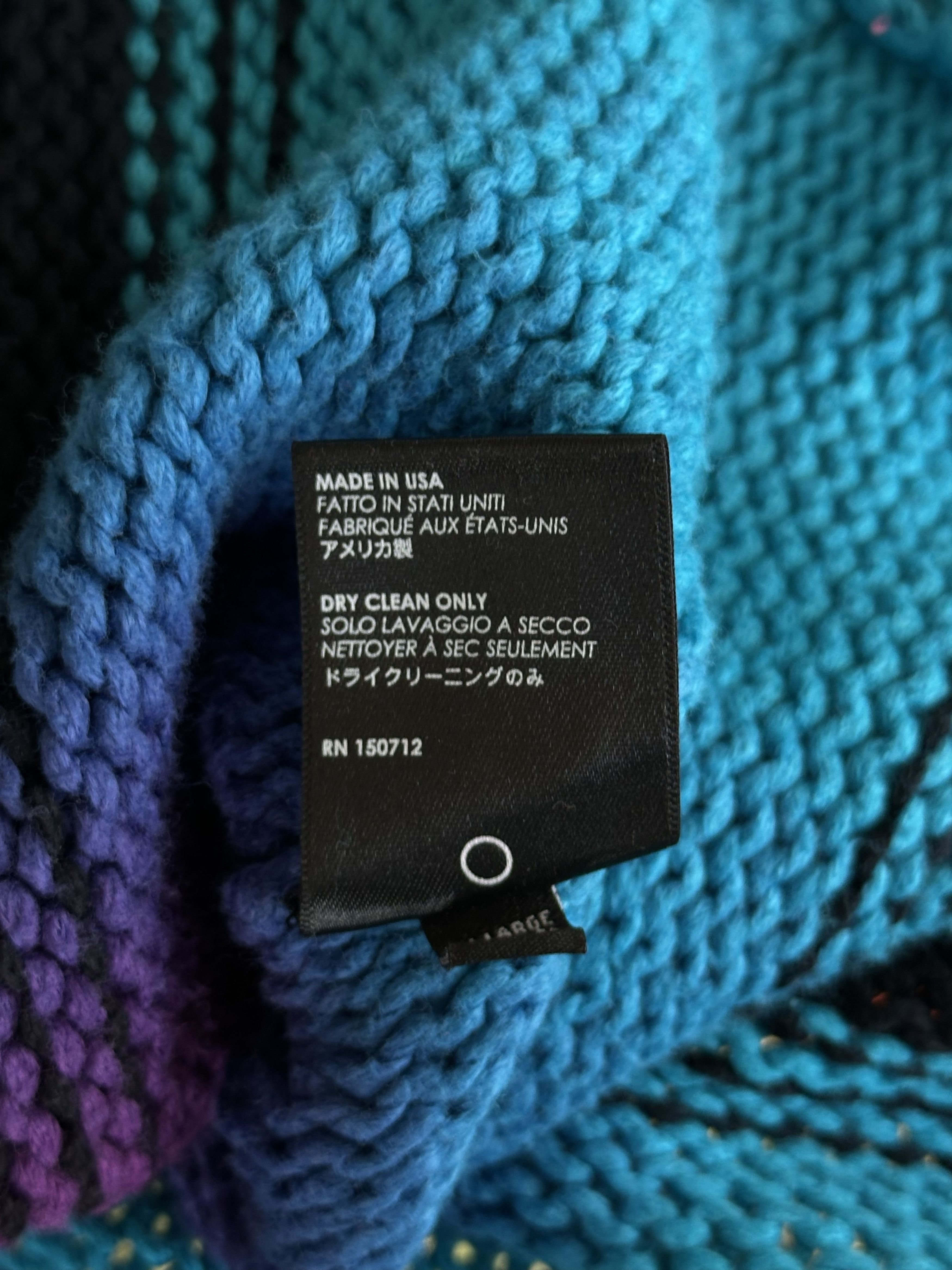 Amiri Amiri Black & Rainbow Knitted Baja Hoodie Size US XXL / EU 58 / 5 - 5 Thumbnail