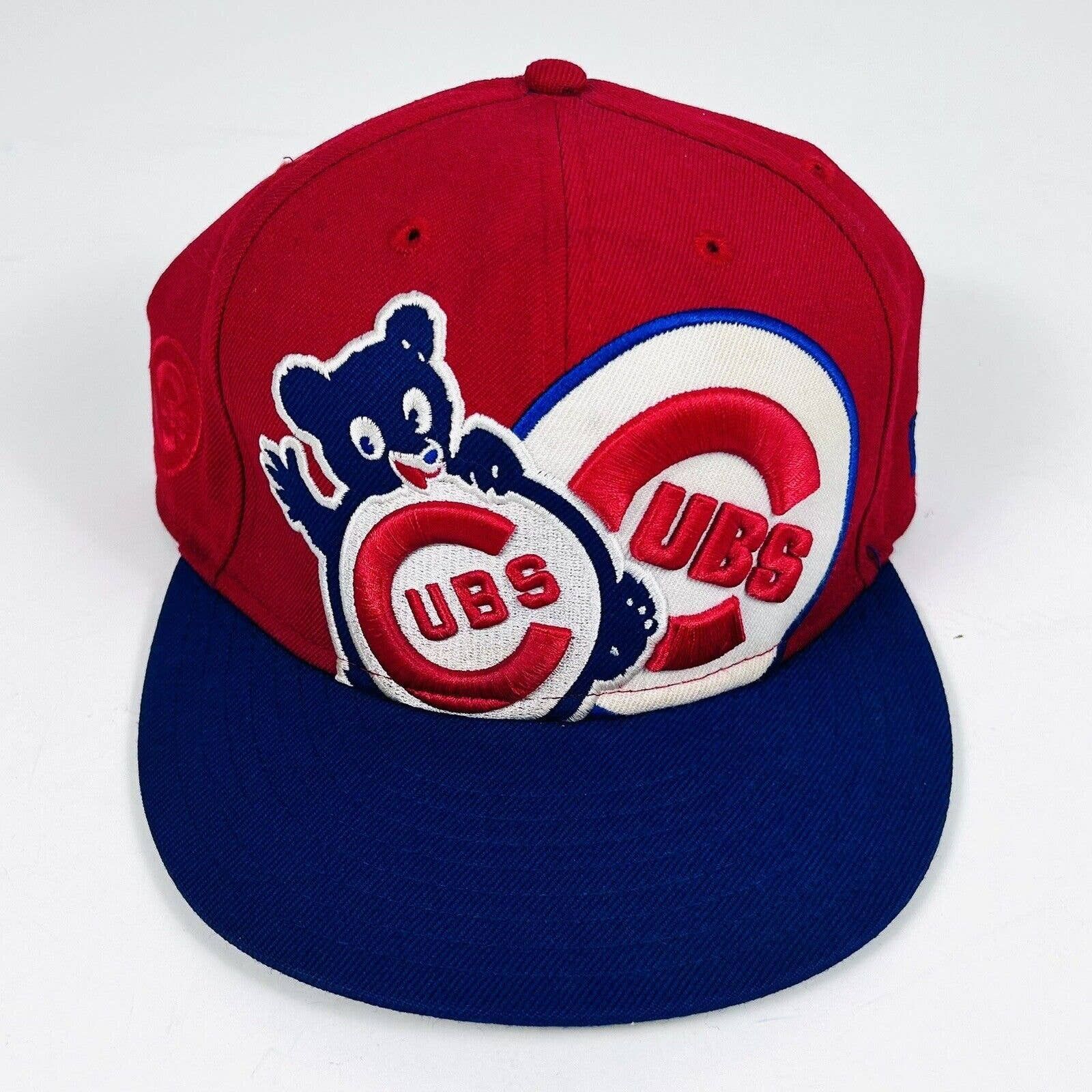 New Era 7 5/8 Chicago Cubs Hat Cap Cooperstown Retro 80's