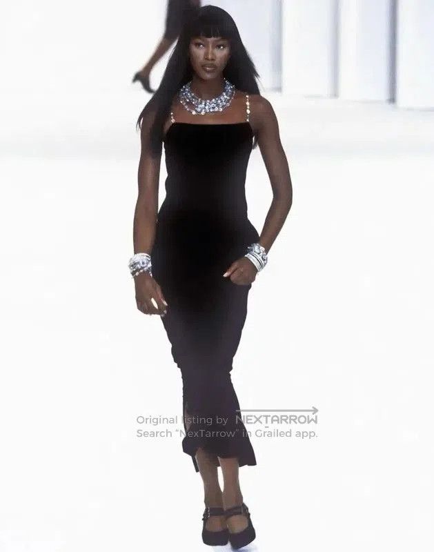 Chanel Chanel Black Wool Midi Dress for Women . Size L / US 10 / IT 46 - 2 Thumbnail