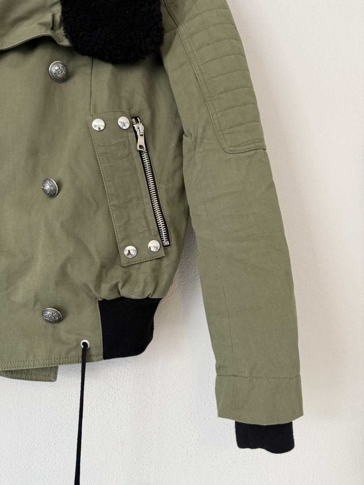 Balmain Military Bomber Jacket with Shearling Collar Size US M / EU 48-50 / 2 - 9 Thumbnail