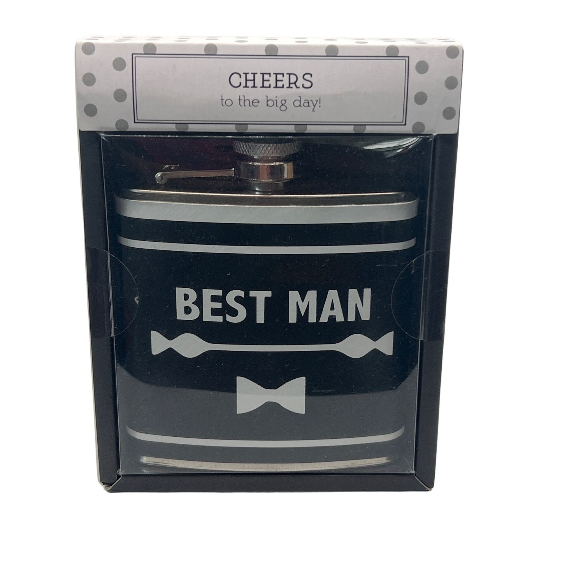 Other Boston Warehouse Best Man 6oz Stainless Steel Wedding Flask Size ONE SIZE - 1 Thumbnail