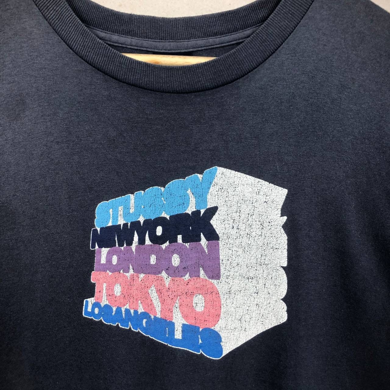Stussy 90s Stussy USA Cities Block Tee Shirt Skateboard Faded Size US L / EU 52-54 / 3 - 6 Thumbnail