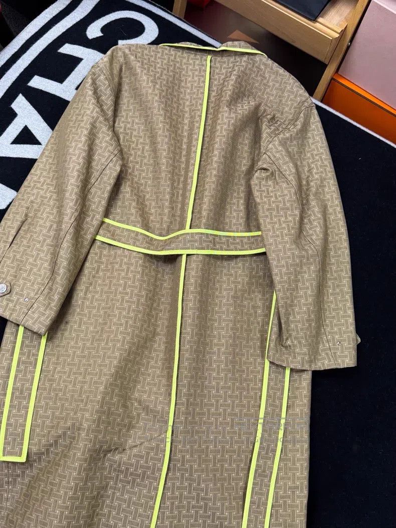 Hermes Hermes Khaki H Pattern with Fluorescent Yellow and Yellow Size XS / US 0-2 / IT 36-38 - 6 Thumbnail