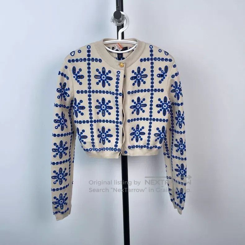 Louis Vuitton Louis Vuitton Blue and white porcelain blue hollow embroid Size XS / US 0-2 / IT 36-38 - 1 Thumbnail