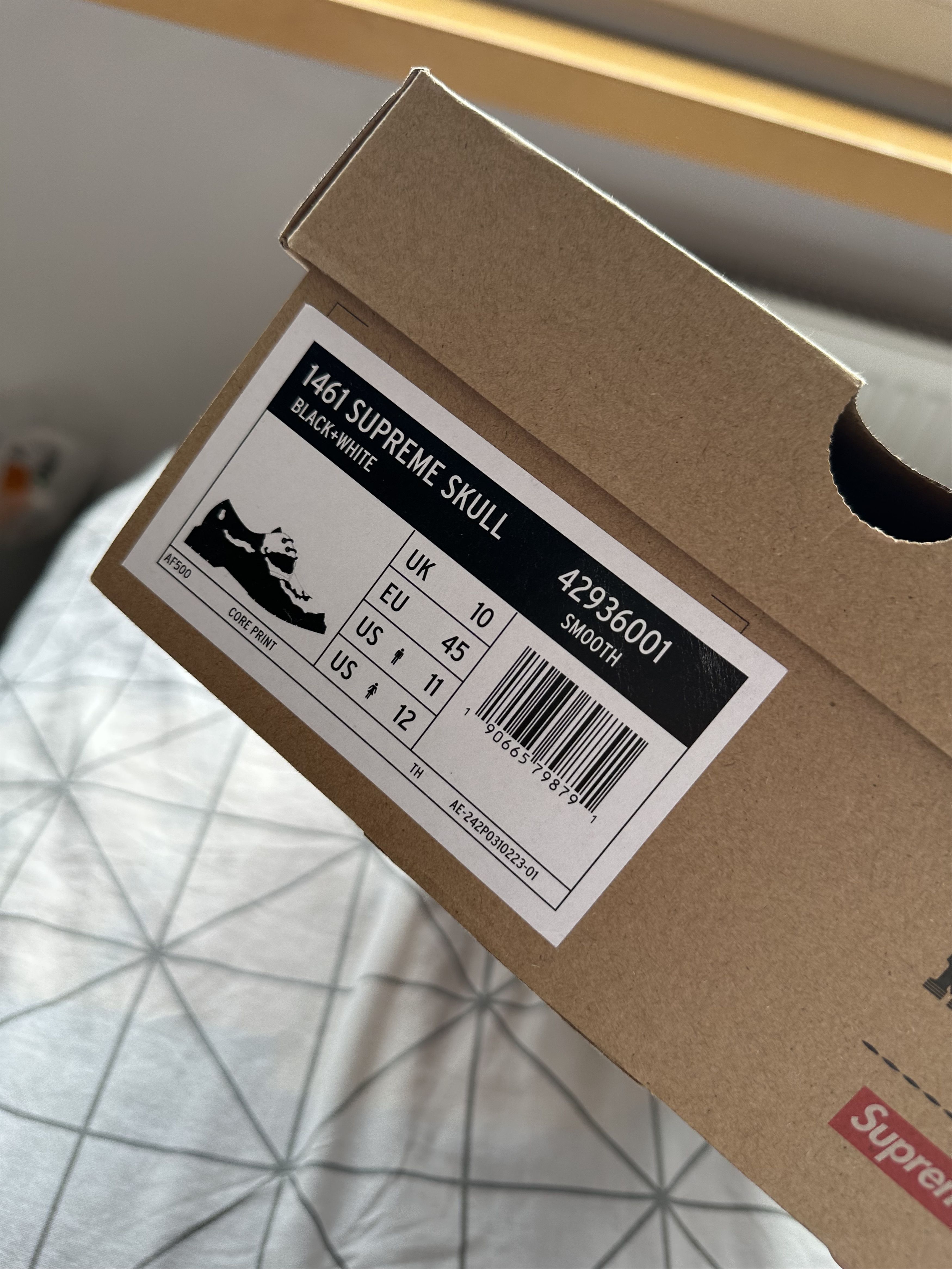 Dr. Martens × Supreme FW25 Supreme x Dr. Martens 1461 3-Eye Shoe Black Skull Size US 12 / EU 45 - 14 Thumbnail