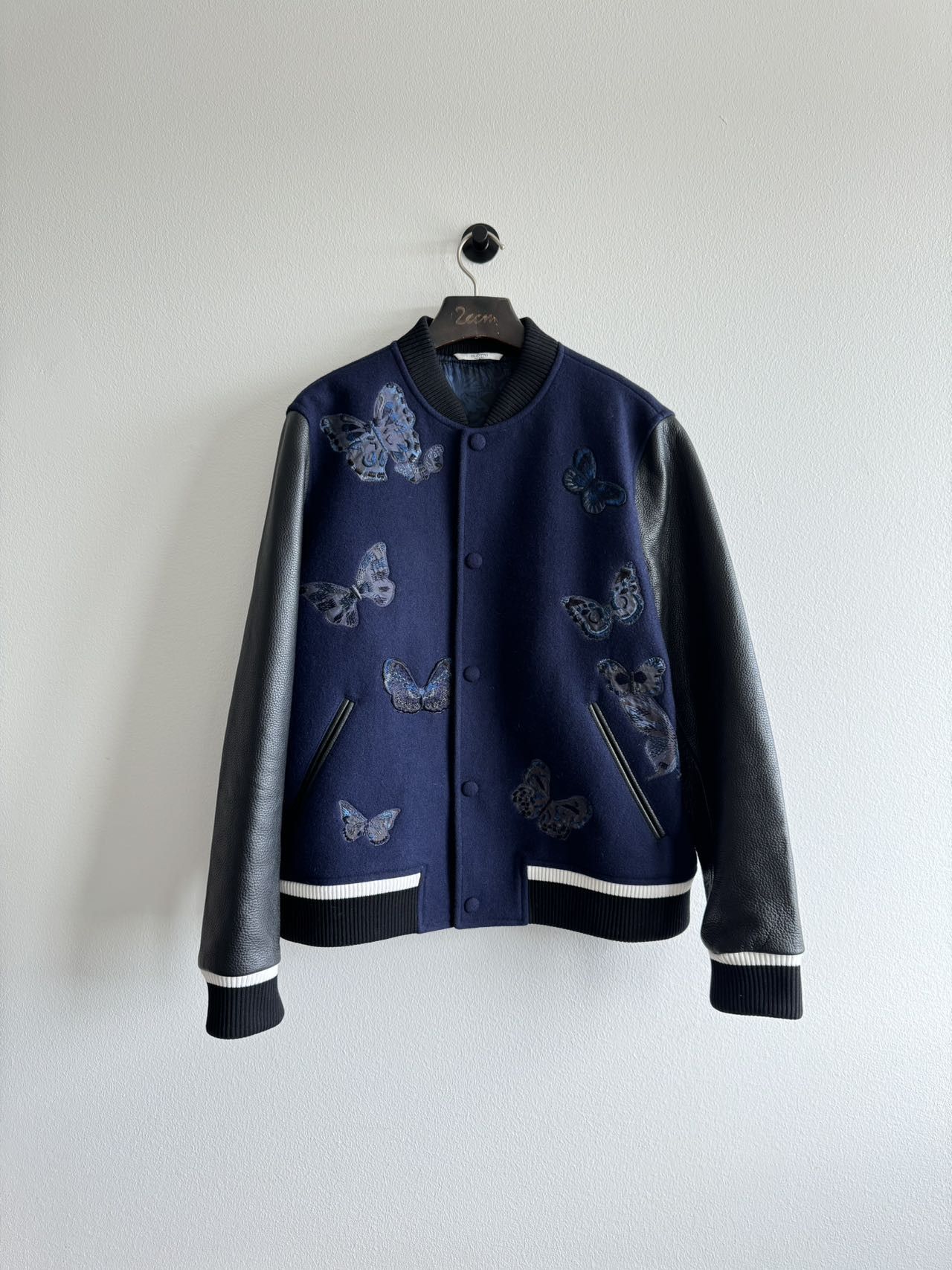 Valentino Valentino Varsity Wool Leather Jaclet IT 52 Size US L / EU 52-54 / 3 - 1 Thumbnail