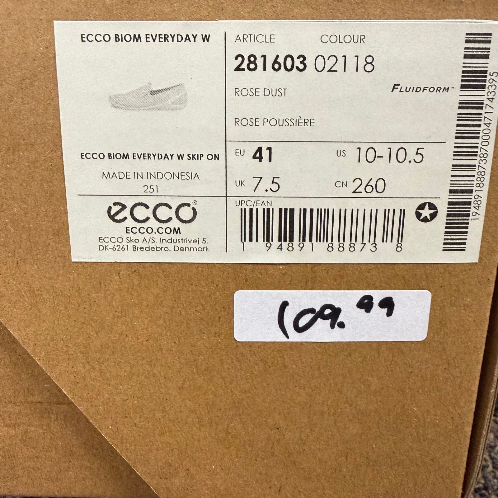 Ecco ECCO WOMEN'S 41 BIOM EVERYDAY SKIP ON ROSE DUST PINK SHOE Size US 10 / IT 40 - 5 Thumbnail