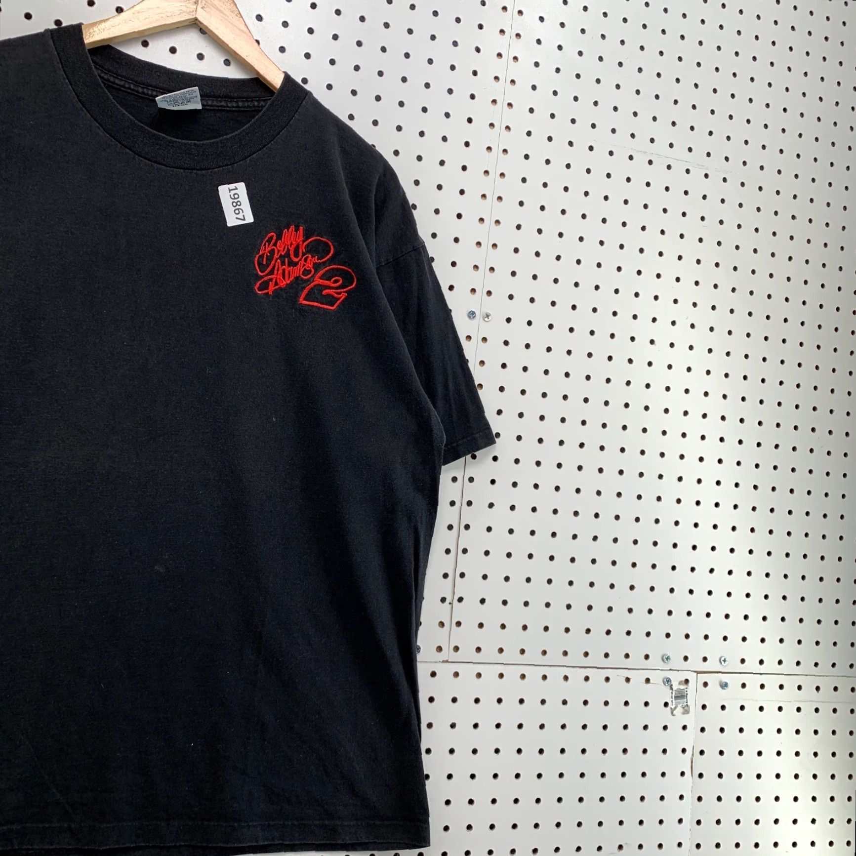 Gildan VINTAGE Bobby Allison Nascar Shirt XL Black Embroidered Short Sleeve Crew Neck 23x29.5 Mens Size US XL / EU 56 / 4 - 4 Thumbnail