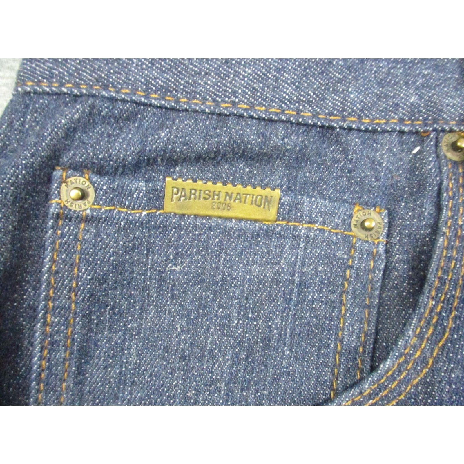 Vintage Parish Nation Jeans Mens 46 Blue Y2K Baggy Hip Hop Zip Fly Dark Wash EUC Jeans Size US 30 / EU 46 - 5 Thumbnail