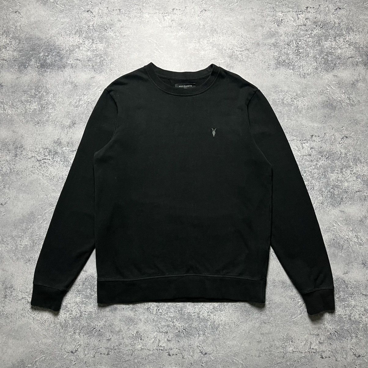 Allsaints Vintage Allsaints Basic Black Sweatshirt Streetwear Y2K Size US S / EU 44-46 / 1 - 1 Thumbnail
