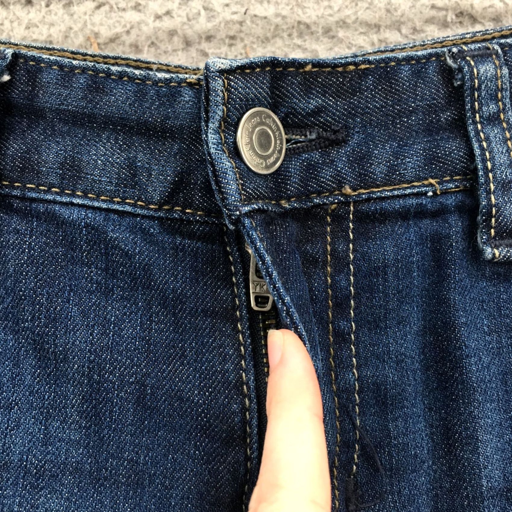Calvin Klein Calvin Klein Jeans Bootcut Womens 27 Regular Blue Denim Zip Pants 5-Pocket Classic Modern California CK Size 27" / US 4 / IT 40 - 3 Thumbnail