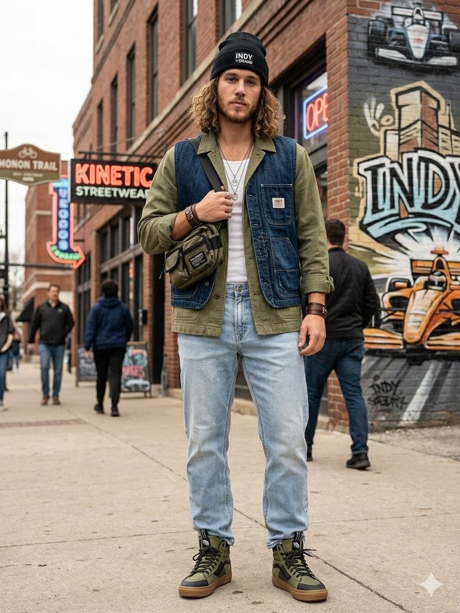 Silver Jeans Co. Silver Jeans Gordie Y2K EMC Denim Light Wash Flap Pocket 34 Size US 34 / EU 50 - 1 Thumbnail