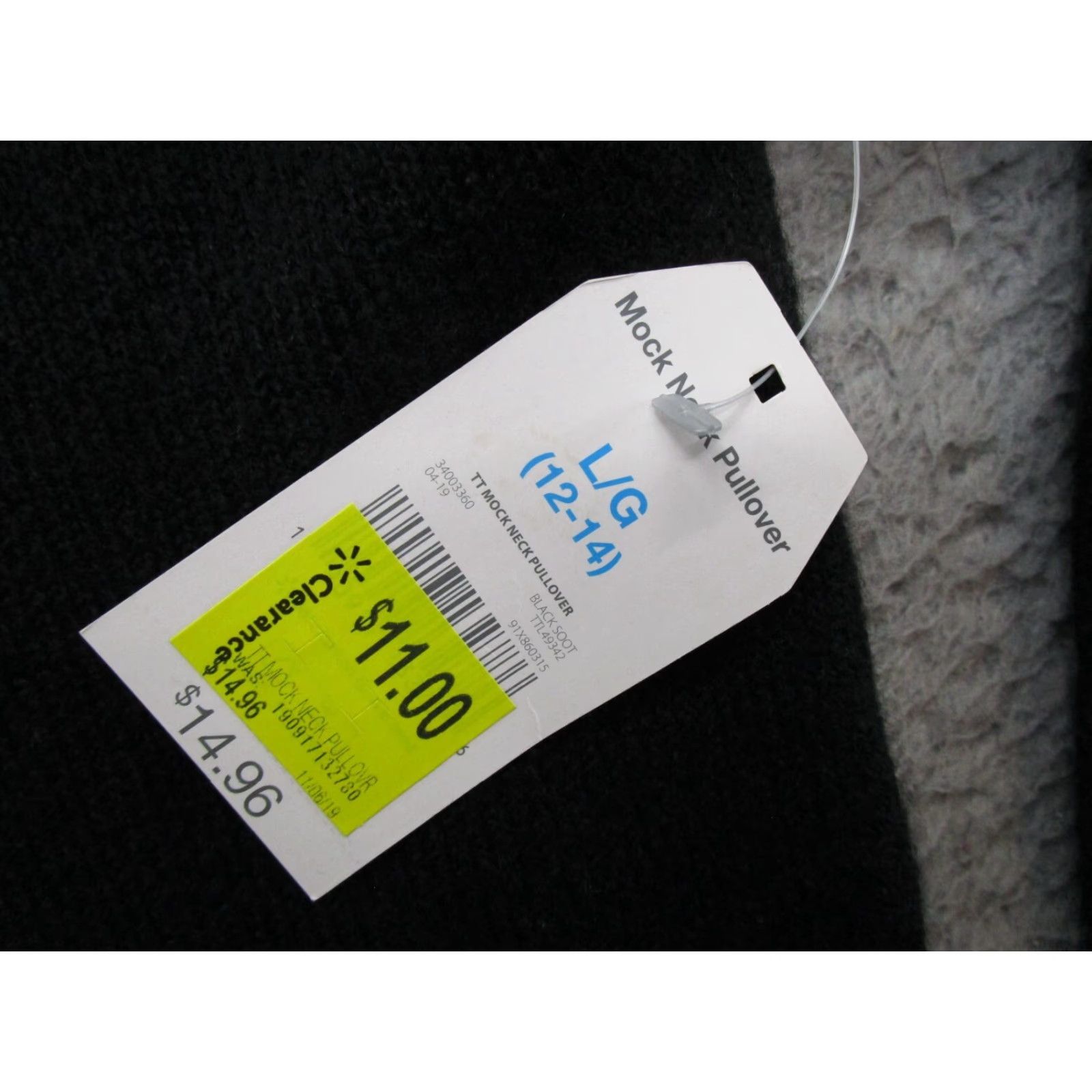 Vintage Time and Tru Sweater Mock Neck Pullover Knit Black Women's Size L NEW Size L / US 10 / IT 46 - 2 Thumbnail