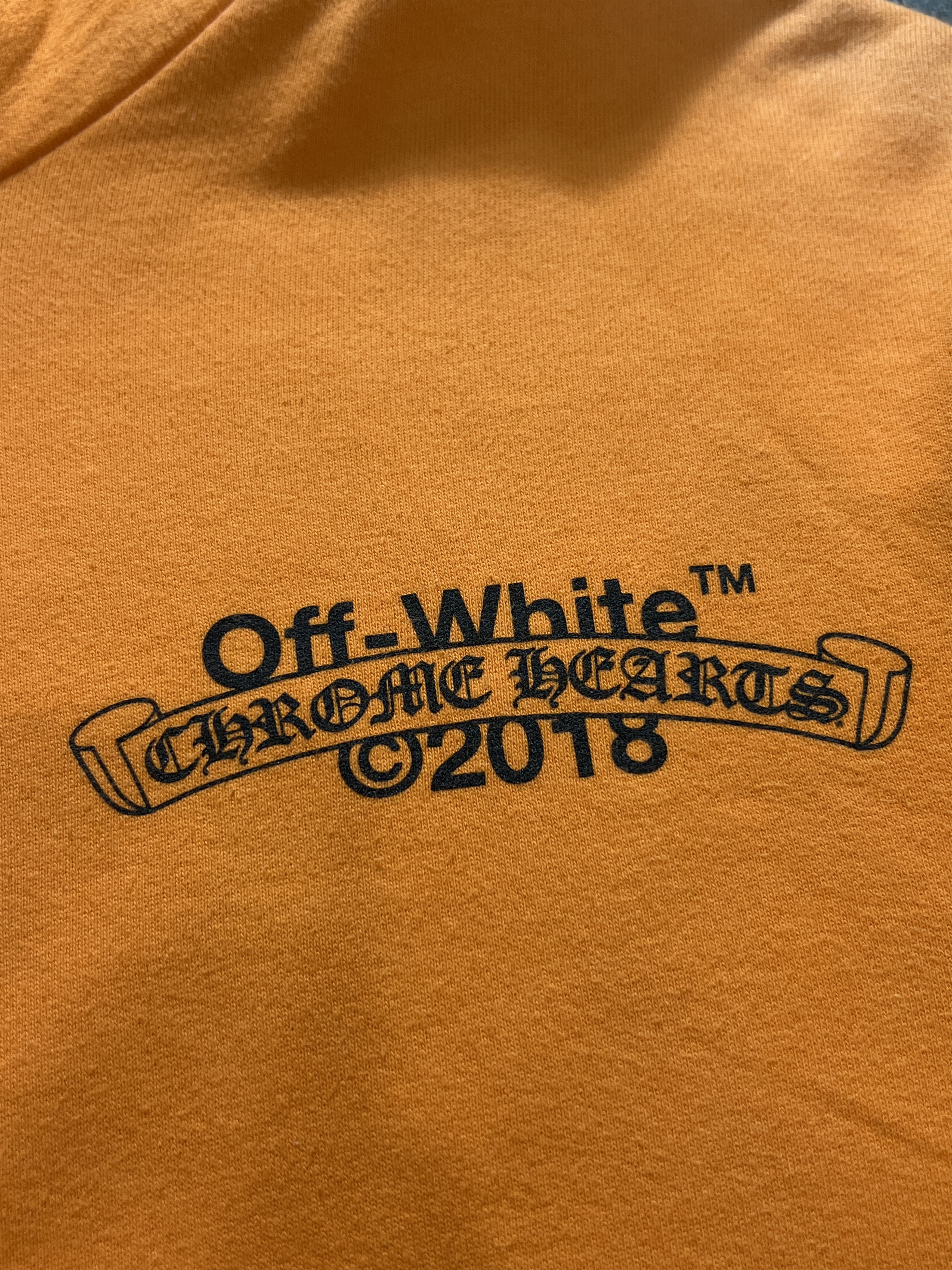 Chrome Hearts × Off-White Chrome Hearts x Off-White 2018 Orange Hoodie Size M Size US M / EU 48-50 / 2 - 5 Thumbnail