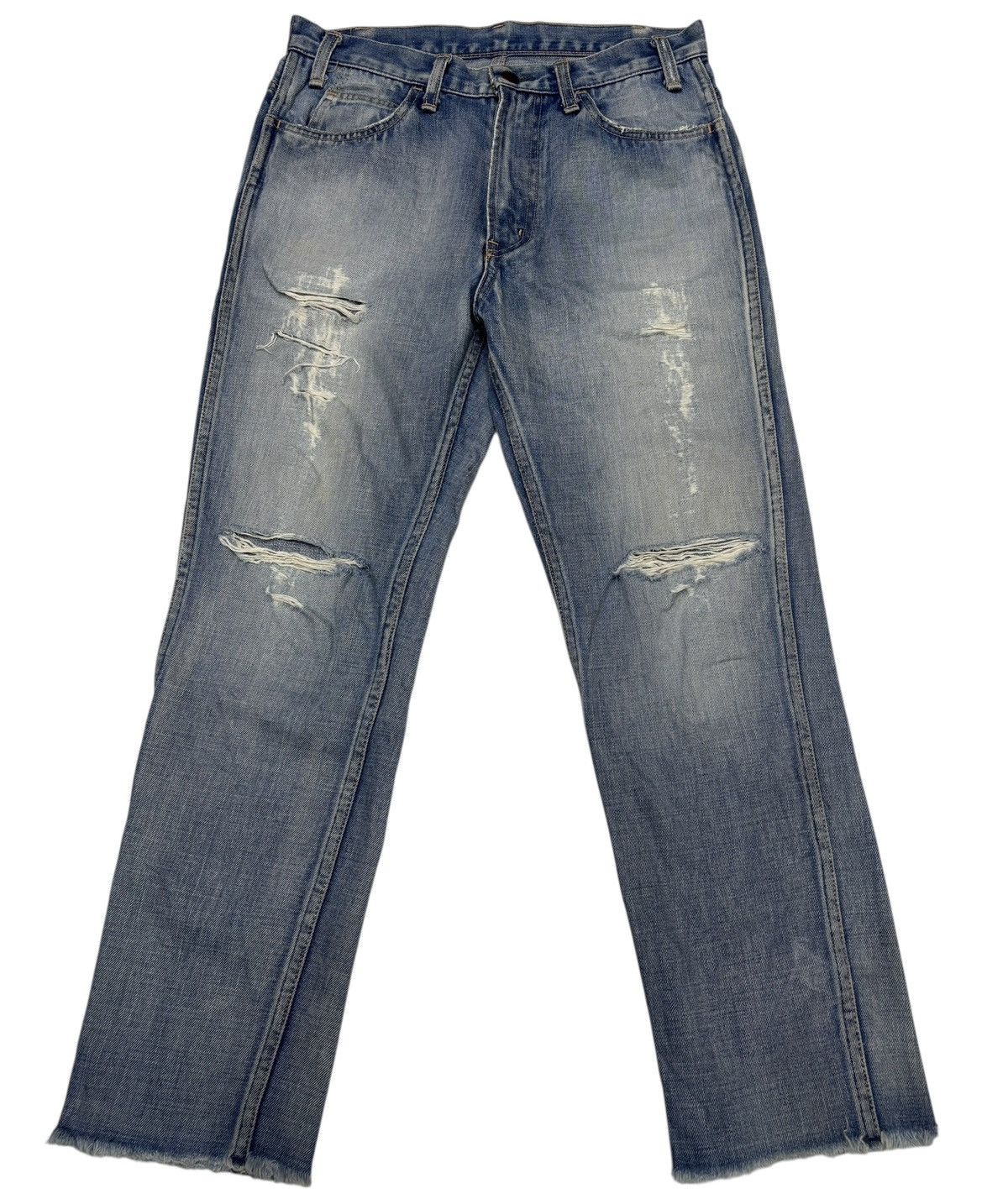 READYMADE READYMADE UNUSED Slim Fit cut Leg Ripped Thrashed Jeans Size US 30 / EU 46 - 1 Thumbnail
