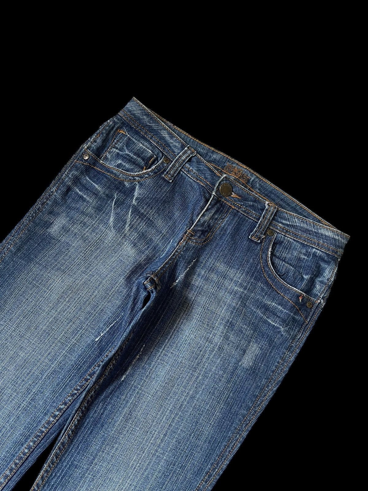 Beauty Beast FLARED💥 ZANADI Jeans Low Rise Flare Jeans Denim Size 32" / US 10 / IT 46 - 2 Thumbnail