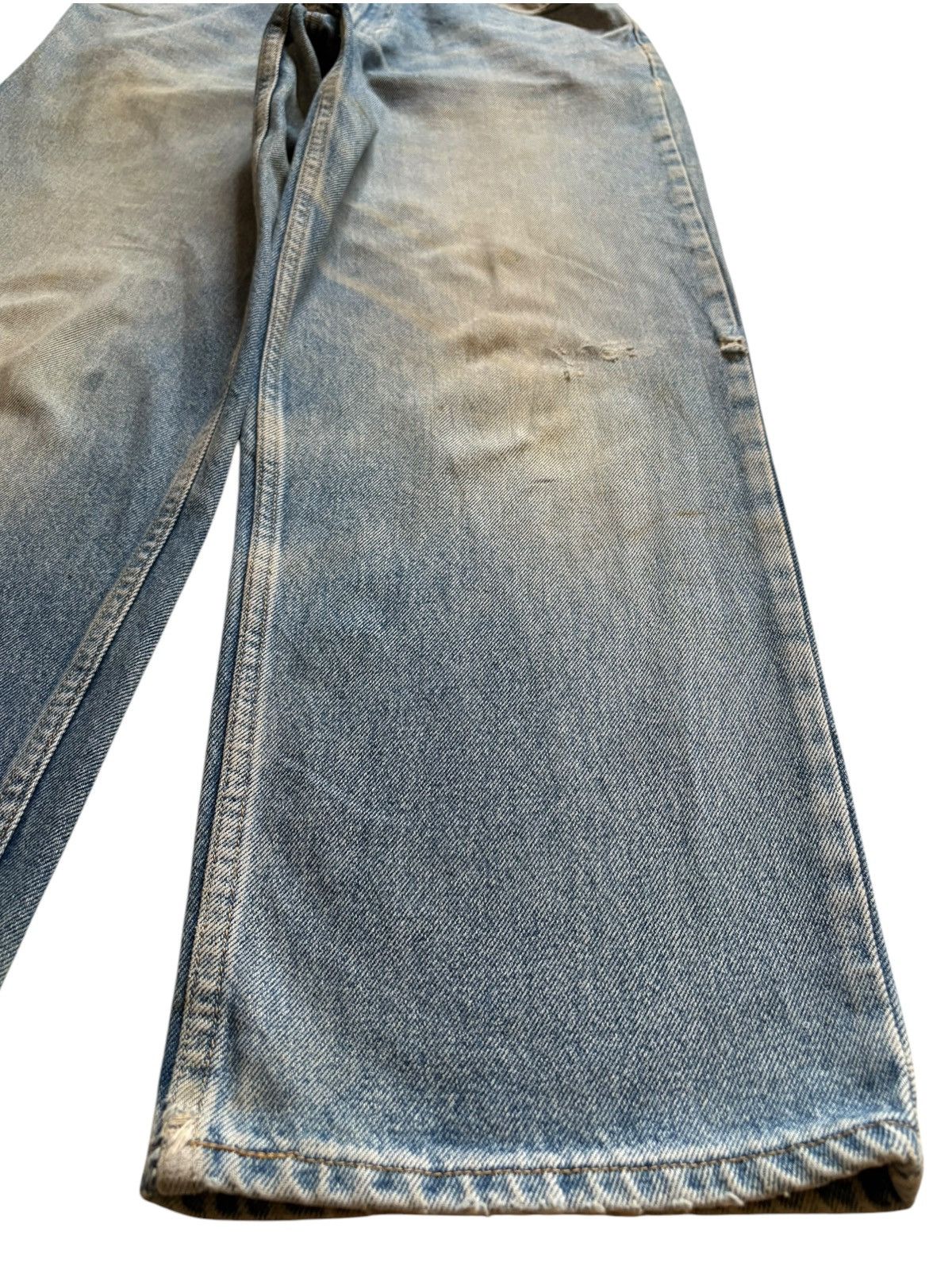 Tommy Jeans Vintage Tommy Mud Wash Distressed Baggy Jeans Size US 31 - 7 Thumbnail