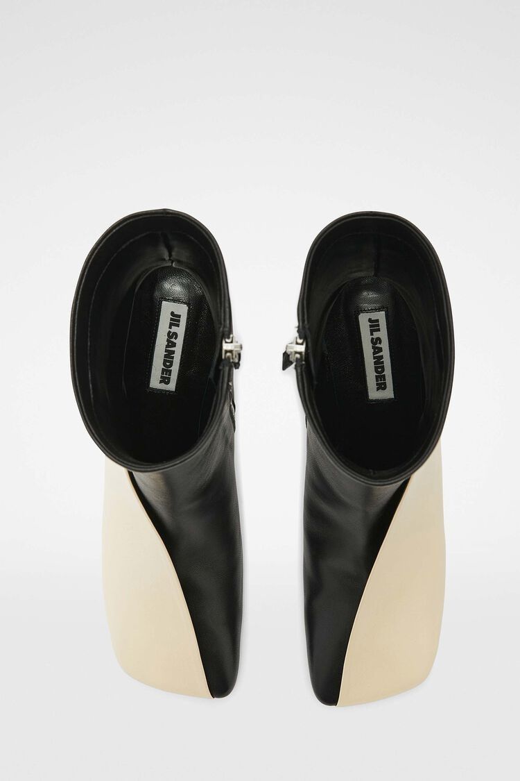 Jil Sander o1w1db10825 Ankle Boots in Black/Cream Size US 11 / IT 41 - 6 Thumbnail