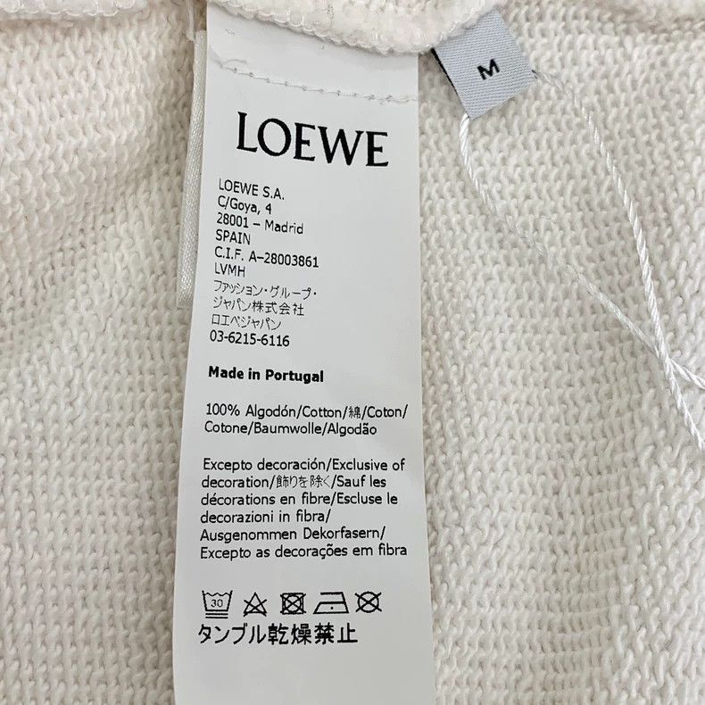 Loewe Loewe White logo embroidered cotton round neck long sleeve Size M / US 6-8 / IT 42-44 - 7 Thumbnail