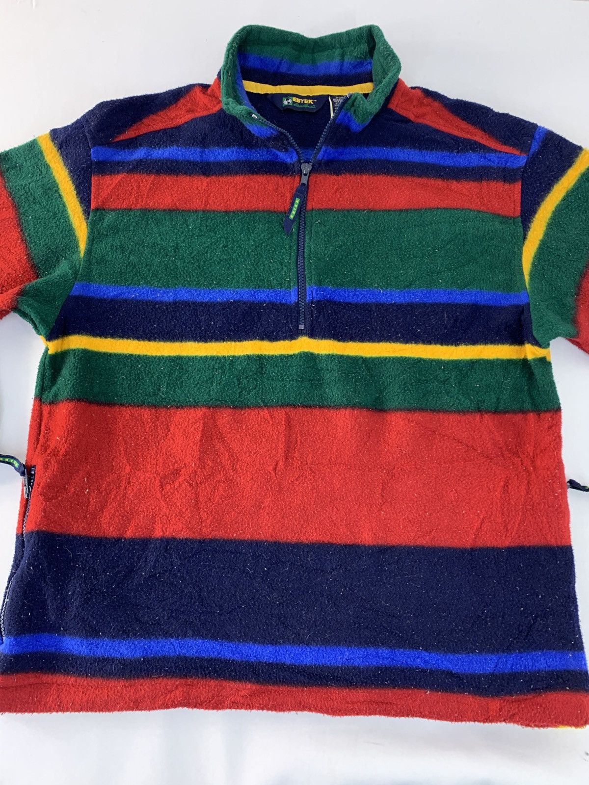 Eddie Bauer 90s Eddie Bauer Ebtek Fleece Half Zip Striped Colour Block Size US M / EU 48-50 / 2 - 3 Thumbnail