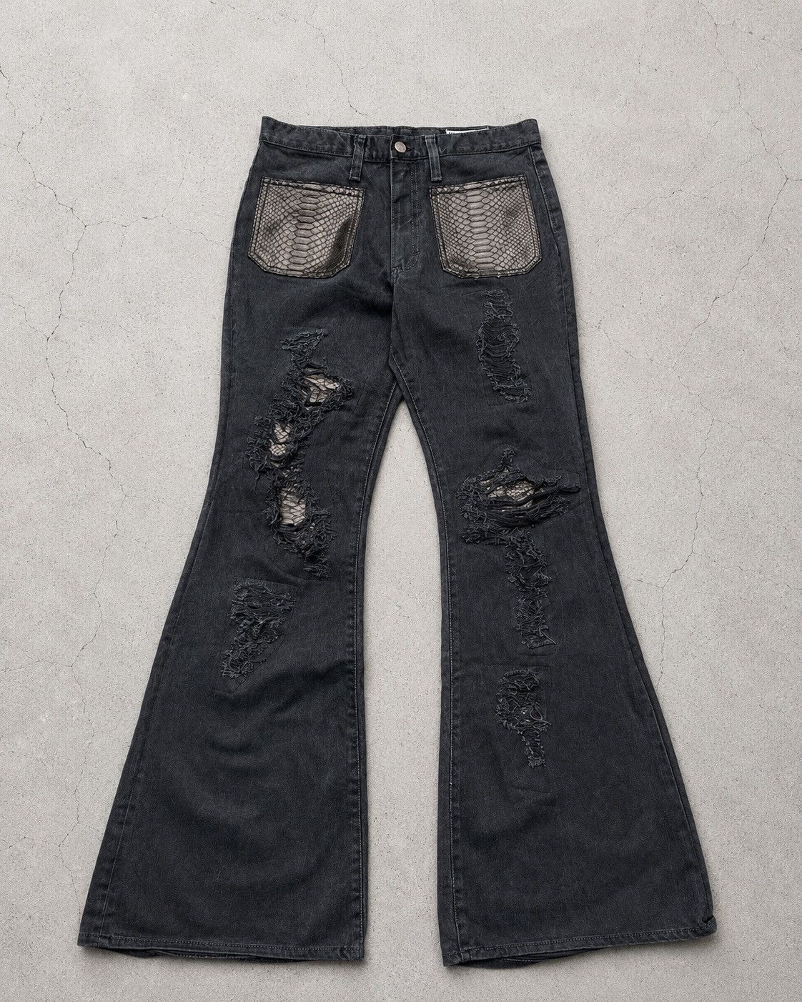 Japanese Brand Wrangler si lace up flare jeans Size US 29 - 1 Thumbnail