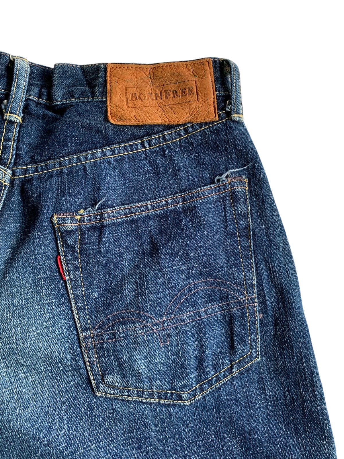 Japanese Brand × Jean BORN FREE 30TH ANNIVERSARY JAPANESE SELVEDGE DENIM Size US 31 - 13 Thumbnail