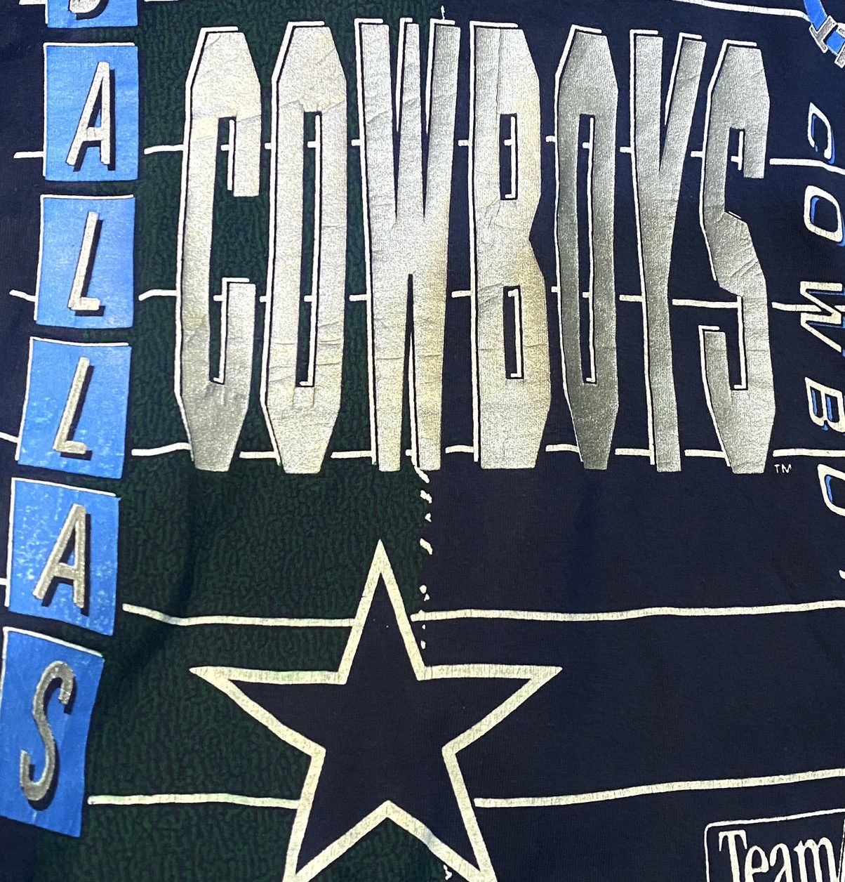 NFL × Vintage Dallas Cowboys salem tag 1992 All Over Print vintage Size US XL / EU 56 / 4 - 4 Thumbnail