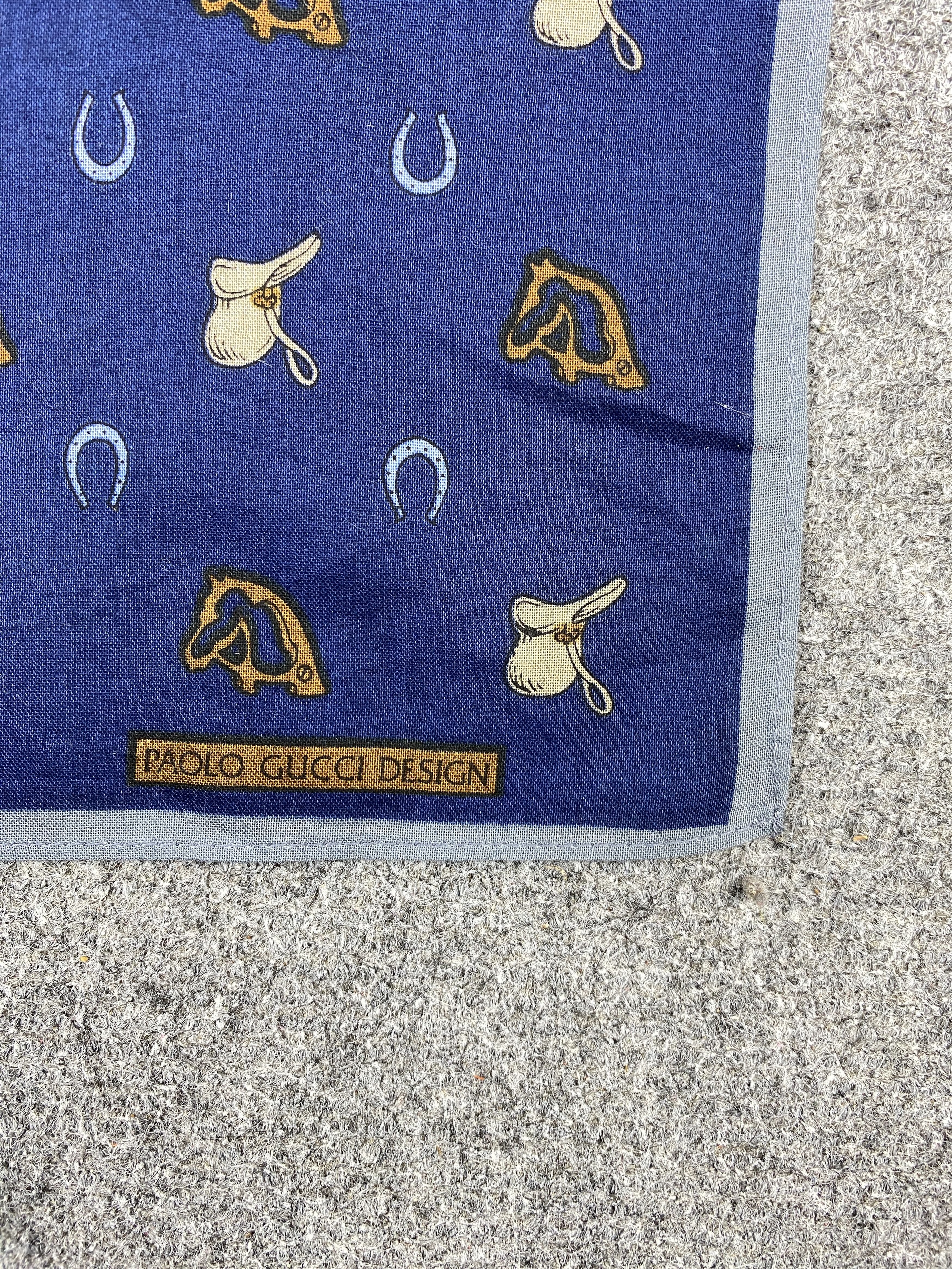 Paolo Gucci Vintage Paolo Gucci Handkerchief Bandana Neckerchief HKC1108 Size ONE SIZE - 6 Thumbnail