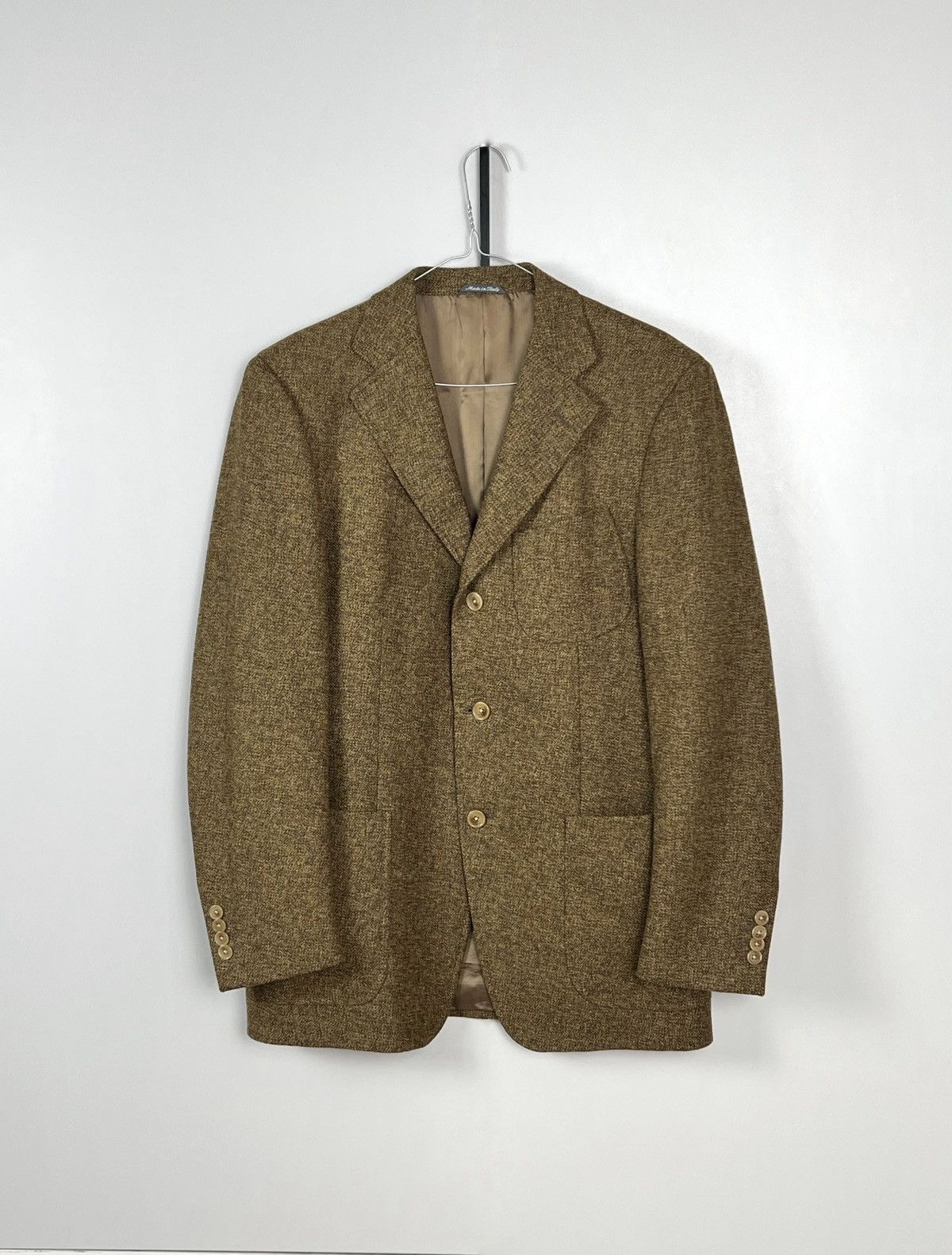 Lardini Lardini Blazer Wool Brown Men’s Size 50 / 7R Tweed Jacket Size 50R - 1 Thumbnail