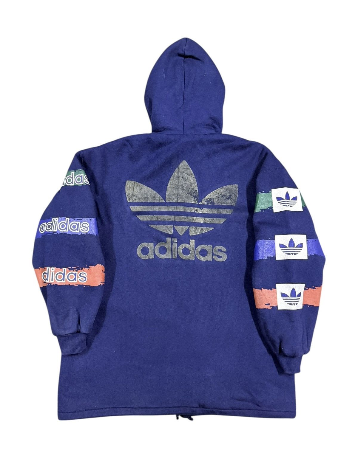 Adidas Vtg🌟Adidas Big Logo Sherpa Inner Hoodies Zipper Jacket Size US M / EU 48-50 / 2 - 2 Thumbnail