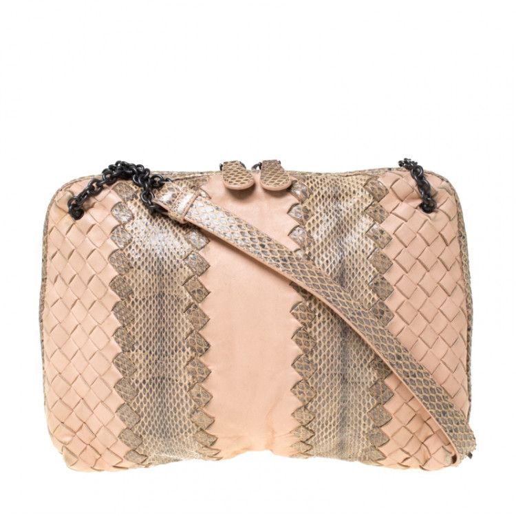 Bottega Veneta o1n1vont1224 Size: OS / Intrecciato Snakeskin Crossbody Bag Size ONE SIZE - 1 Preview