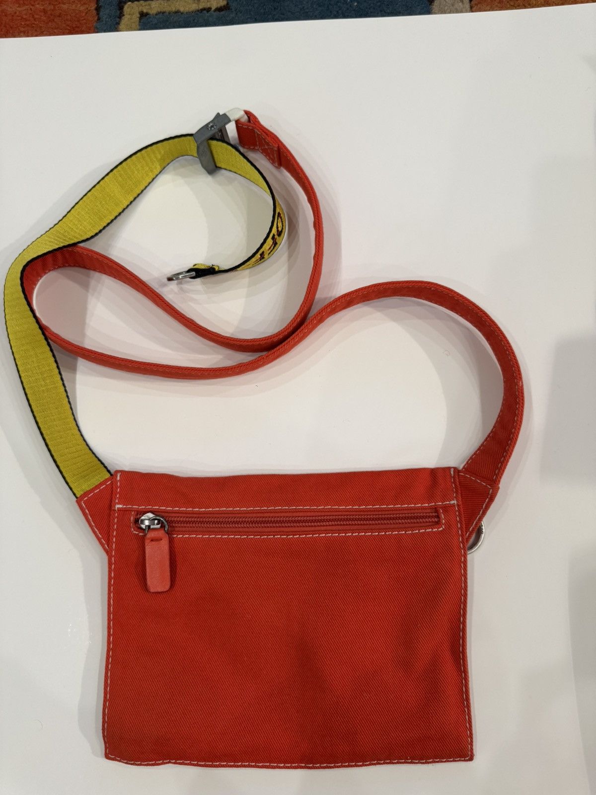 Off-White Off-White - Logo-Print Cotton-Twill Messenger Bag - Red Size ONE SIZE - 6 Thumbnail