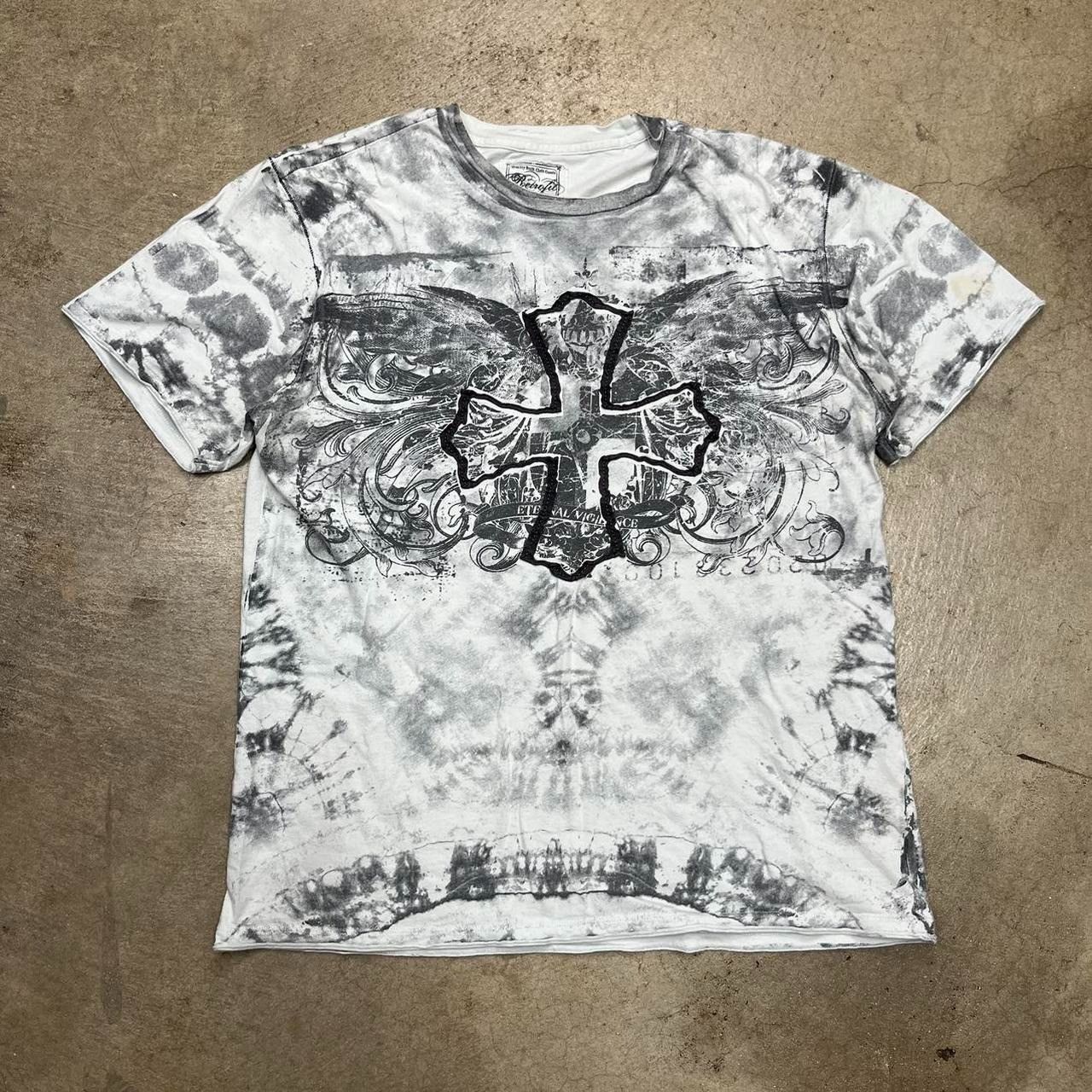 Affliction × Raw State × Vintage Vintage Y2K Raw State Cross Tee