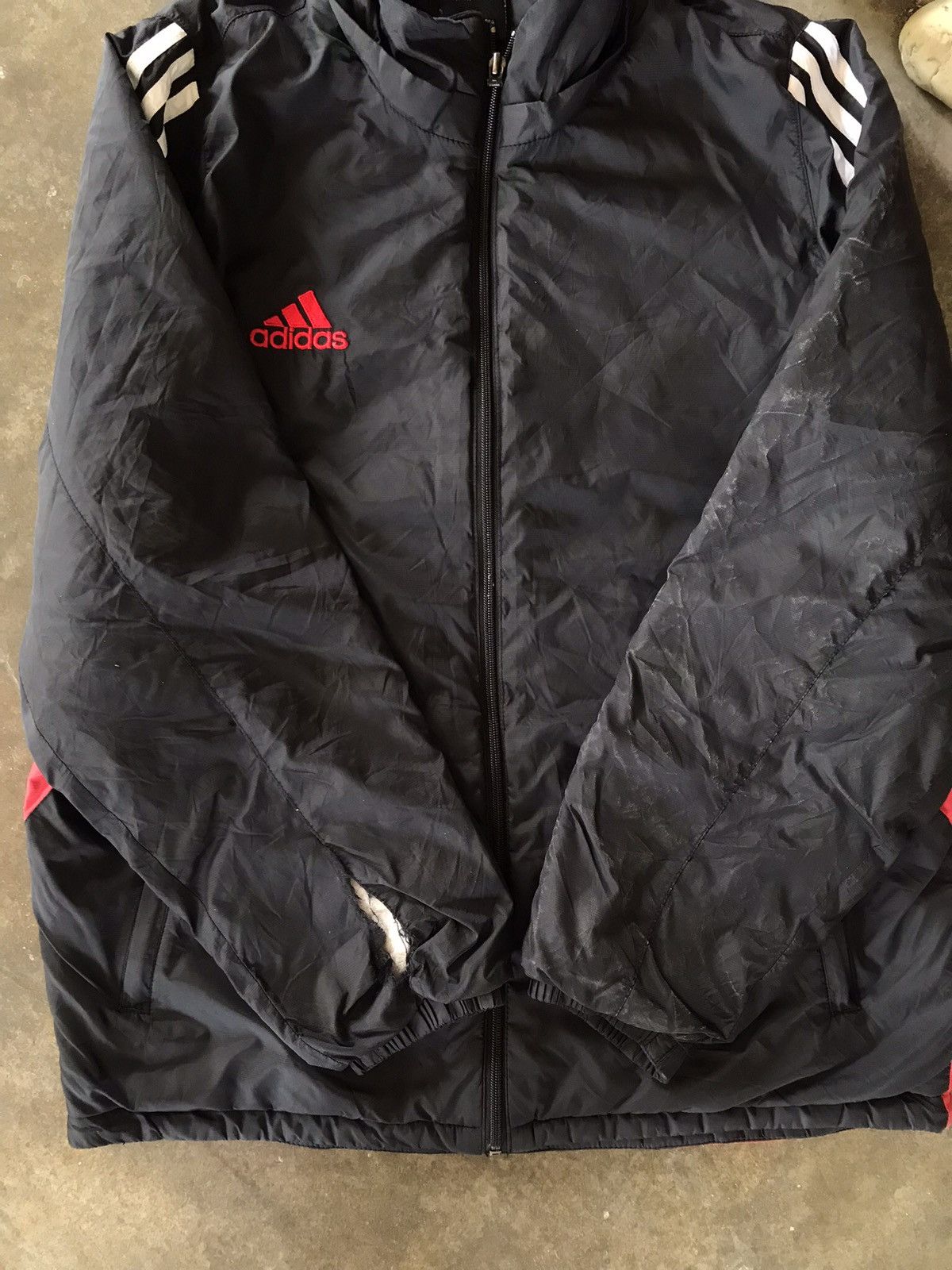Adidas × Vintage VTG Adidas White Stripe Light Jacket 🔥 Size US L / EU 52-54 / 3 - 13 Thumbnail