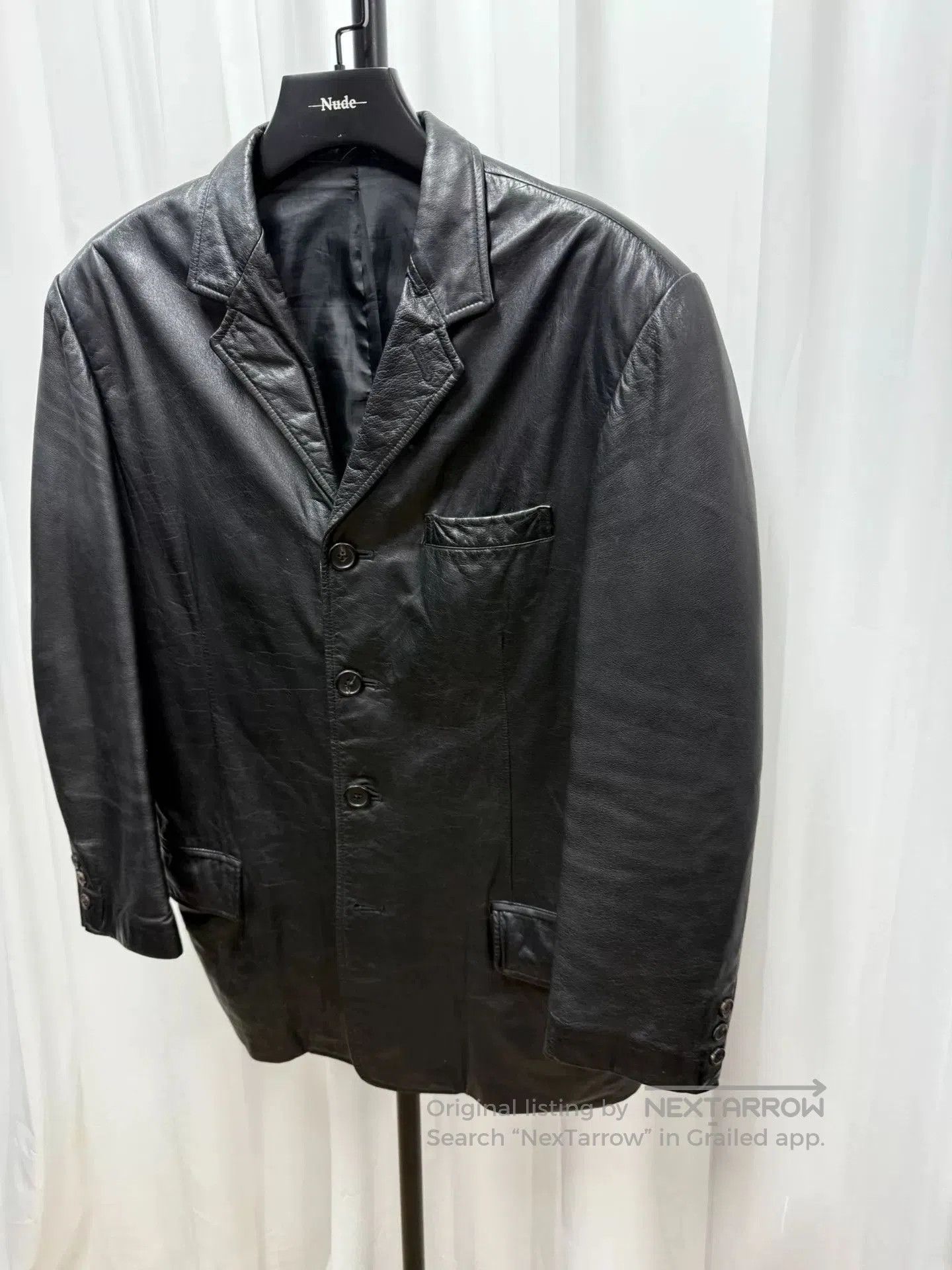 Yohji Yamamoto yohji yamamoto men's oversized leather jacket. Size US L / EU 52-54 / 3 - 2 Thumbnail