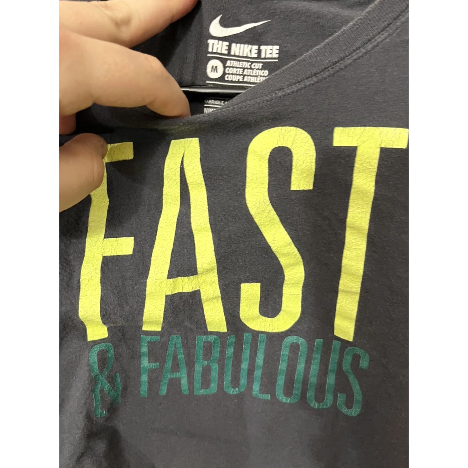 Nike Nike Women Fast & Fabulous T-Shirt Casual Short Sleeve Gray M Athletic Fit 90s Vintage Style Size M / US 6-8 / IT 42-44 - 3 Thumbnail