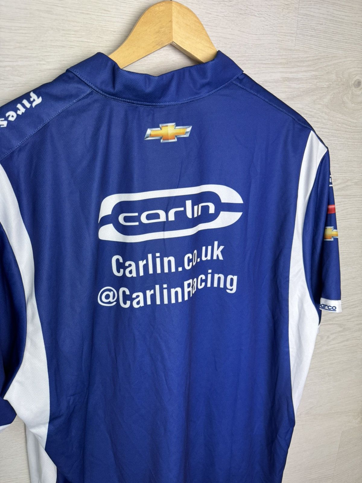 Vintage Indy Team Carlin Chevrolet Blue Polo Jersey Size US XXL / EU 58 / 5 - 8 Thumbnail