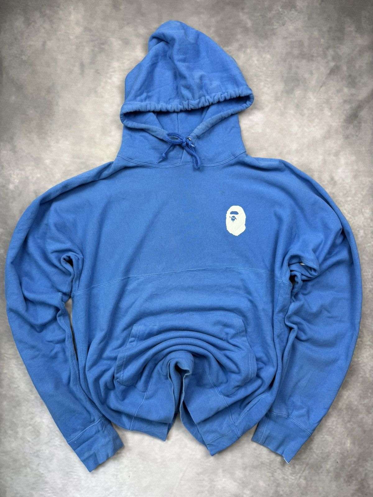 Bape logo print cotton blend hoody