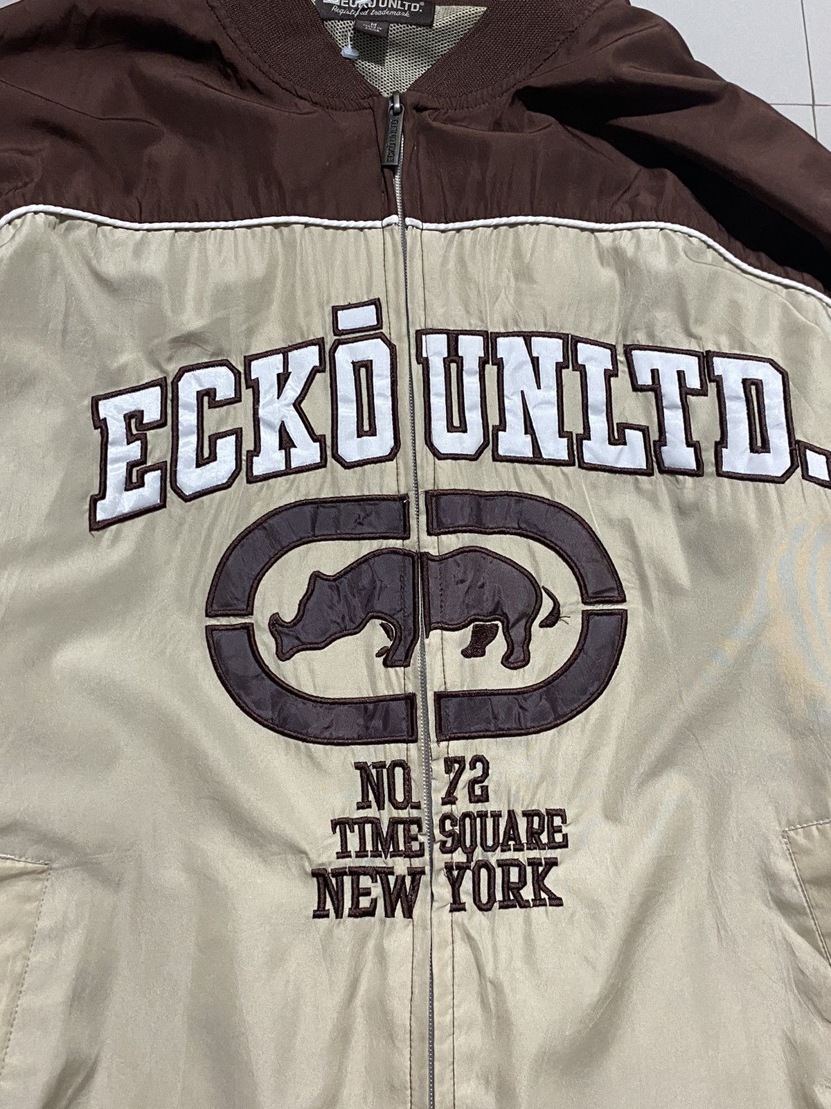 Ecko Unltd. Y2K Ecko Untld Hip Hop Windbreaker Bomber Jacket Brown - M Size US M / EU 48-50 / 2 - 4 Thumbnail