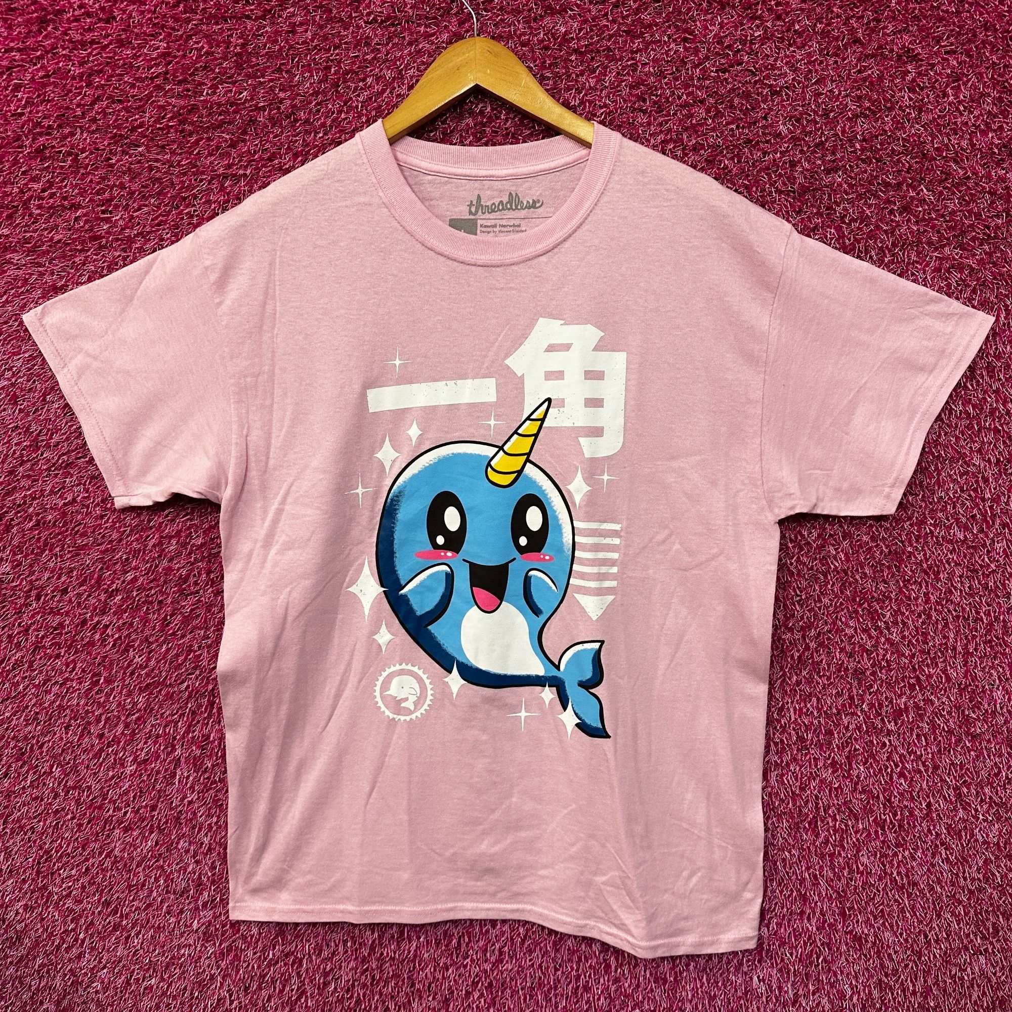 Threadless Kawaii Sparkling Narwahl Cute Anime Pop Art Threadless Tee L Size US L / EU 52-54 / 3 - 1 Thumbnail