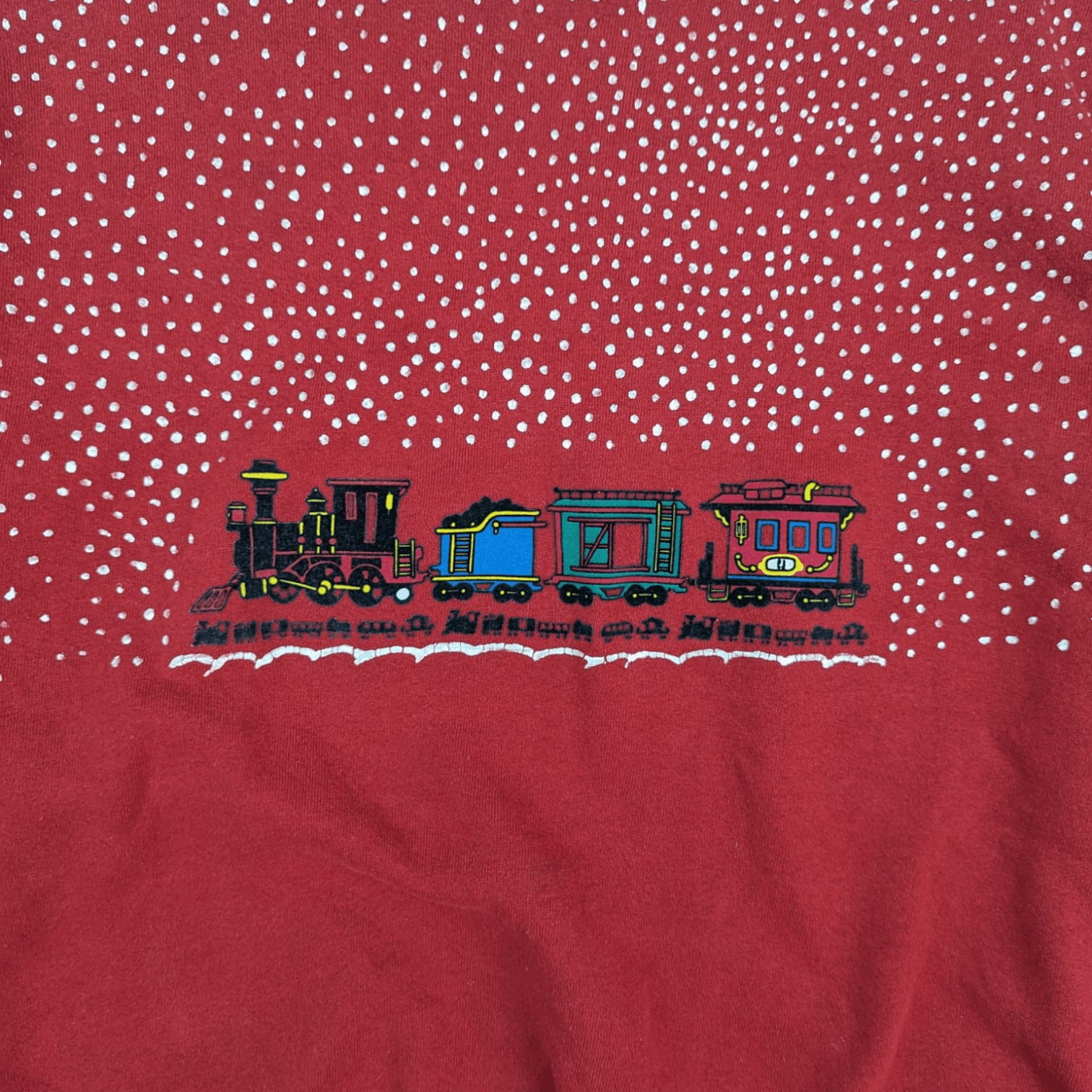 Jerzees Vintage 90's JERZEES Train Railway Art Custom Sweatshirt Size US XL / EU 56 / 4 - 5 Thumbnail