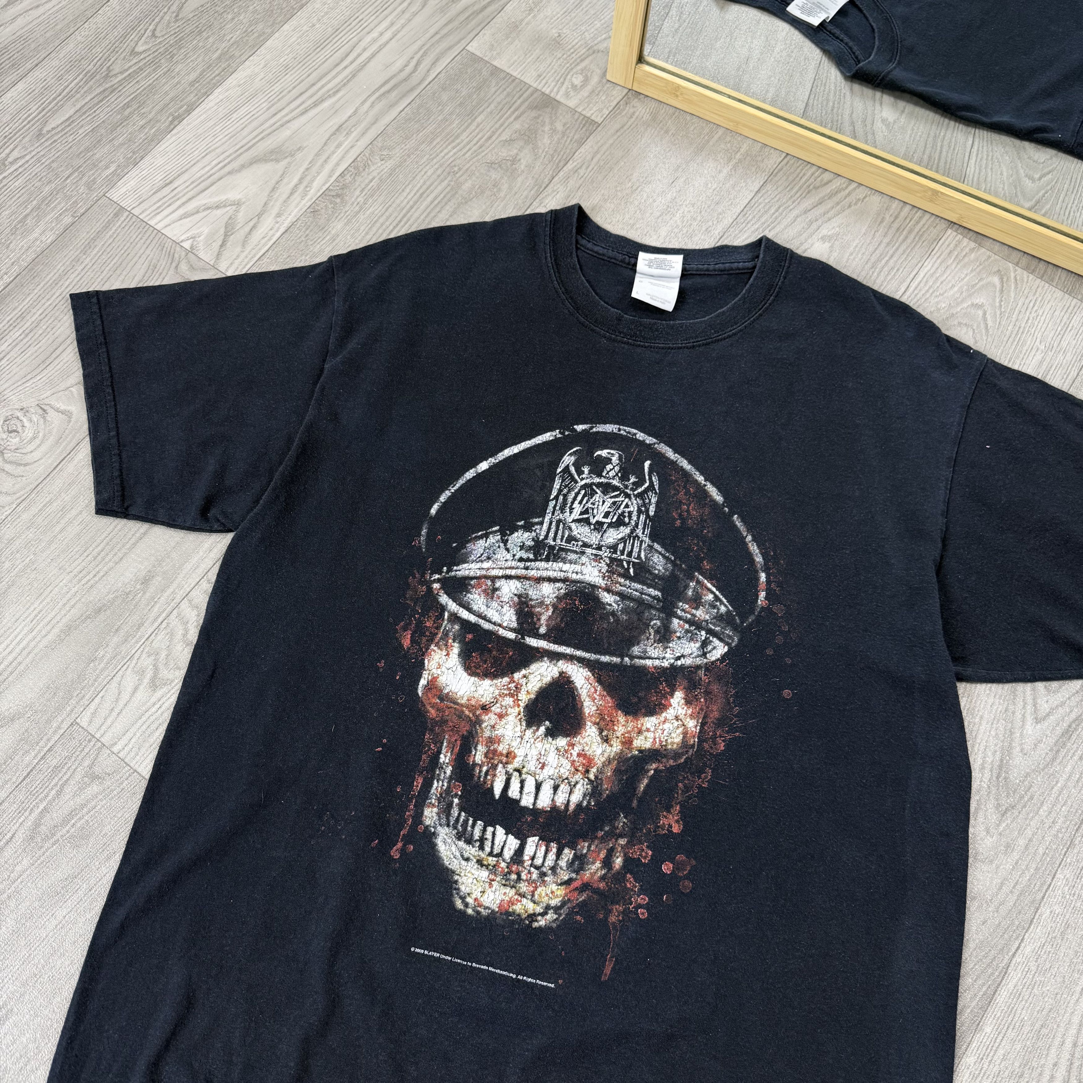 Slayer Vintage Slayer 09' Skull Hat Graphic Rock Band Tee Shirt Size US L / EU 52-54 / 3 - 4 Thumbnail