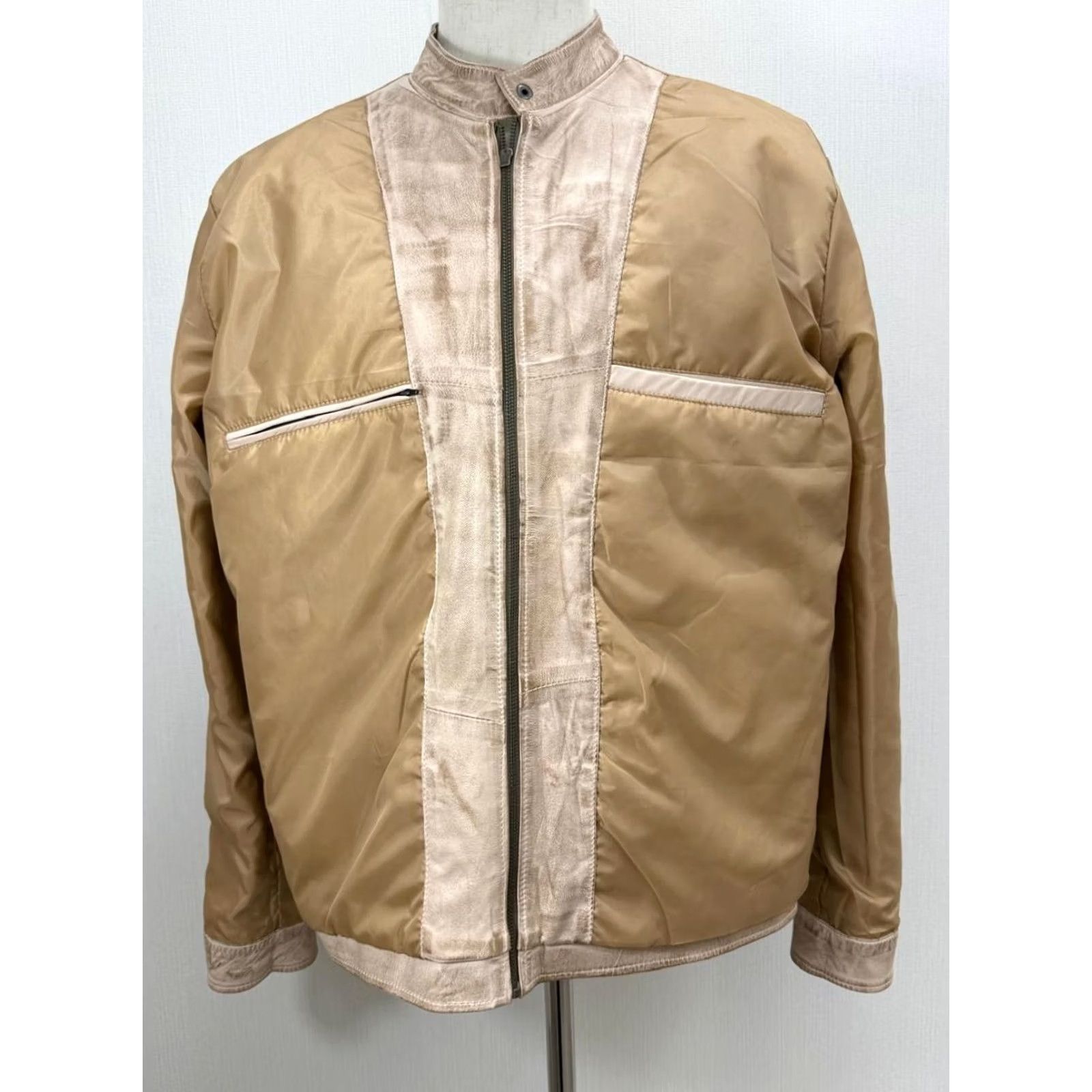 Vintage VINTAGE Men's Italian Sheepskin Genuine Leather Jacket Premium Soft Beige Coat Size L Size US L / EU 52-54 / 3 - 3 Thumbnail