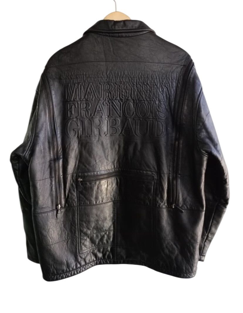 Marithe + Francois Girbaud Vintage Marithe Francois Girbaud emboss logo leather jacket Size US L / EU 52-54 / 3 - 3 Thumbnail