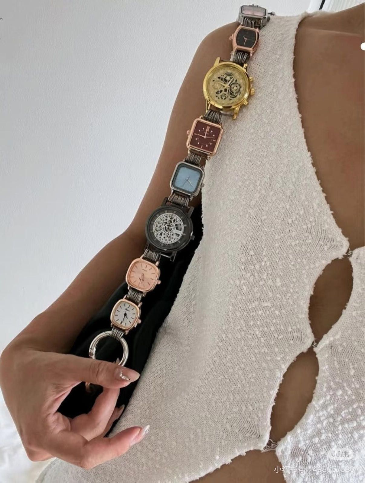 Japanese Brand Retro Rivet Motorcycle Soulder / Arm Bag – Retro Dial Strap Size ONE SIZE - 6 Thumbnail