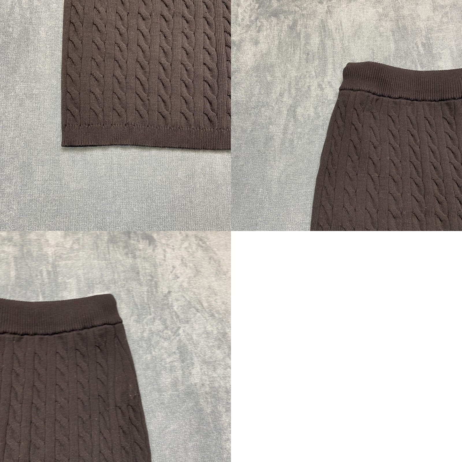 Alexander Wang Alexanderwang A Line SKirt Womens 23W Black Cable Knit Knee Length Elastic Waist Size 40" / US 18 - 9 Thumbnail