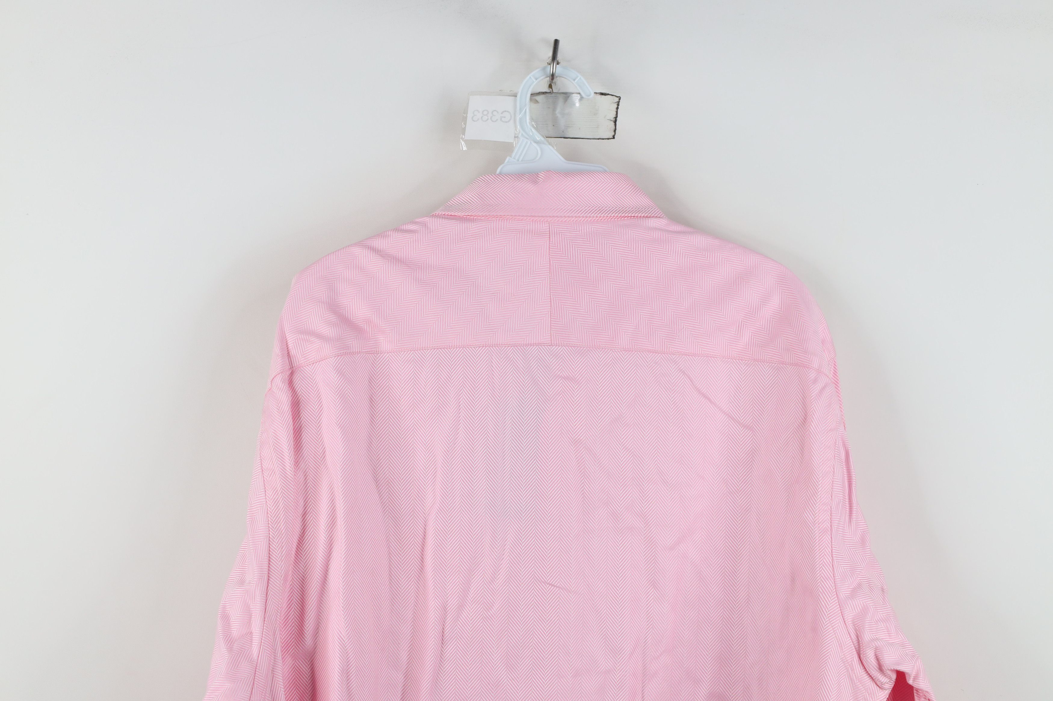 Johnston & Murphy New Johnston & Murphy Fit Herringbone Collared Button Shirt Size US L / EU 52-54 / 3 - 14 Thumbnail